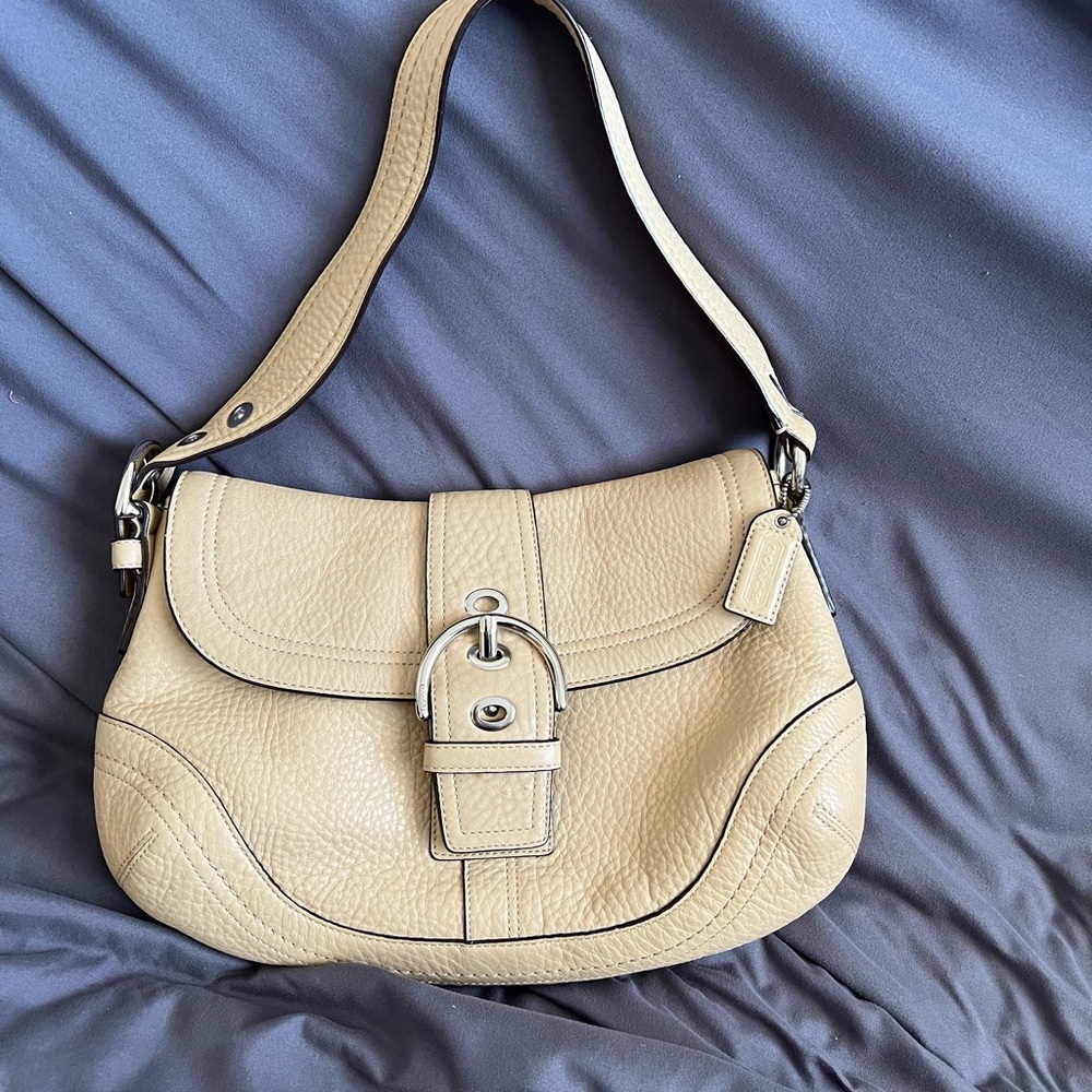 Coach Tan Leather Shoulder Bag